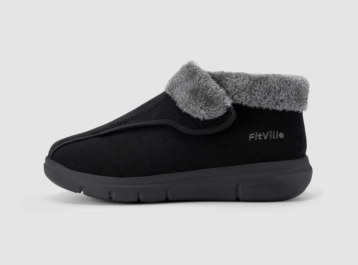 FitVille Men's EasyTop Diabetic Winter Boots V3 2E/4E FitVilleUK