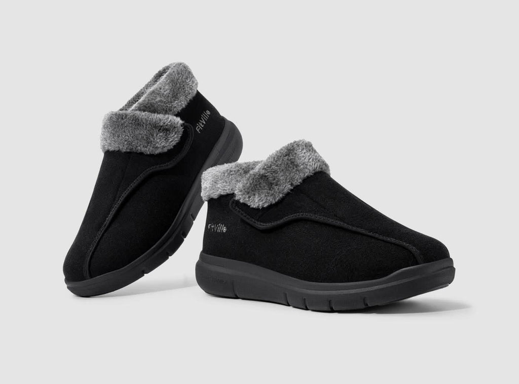 FitVille Men's EasyTop Diabetic Winter Boots V3 - 10