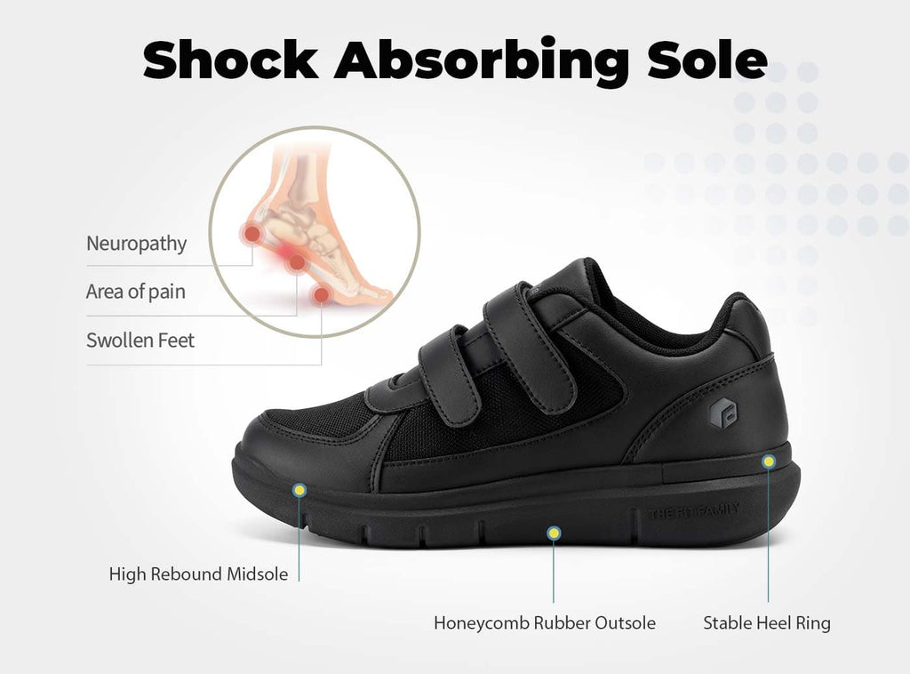 FitVille Men's EasyTop Duo Strap Diabetic Shoes V3 - 5