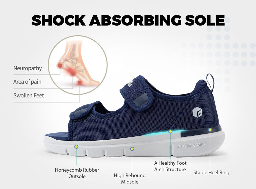 FitVille Men's EasyTop Recovery Sandal V3 - 19