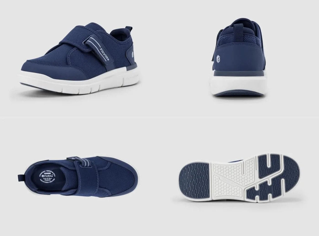 FitVille Men's EasyTop StrapEase Diabetic Shoes V10 - 16