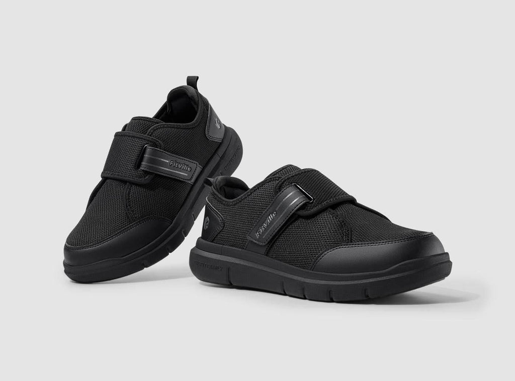 FitVille Men's EasyTop StrapEase Diabetic Shoes V10 - 9