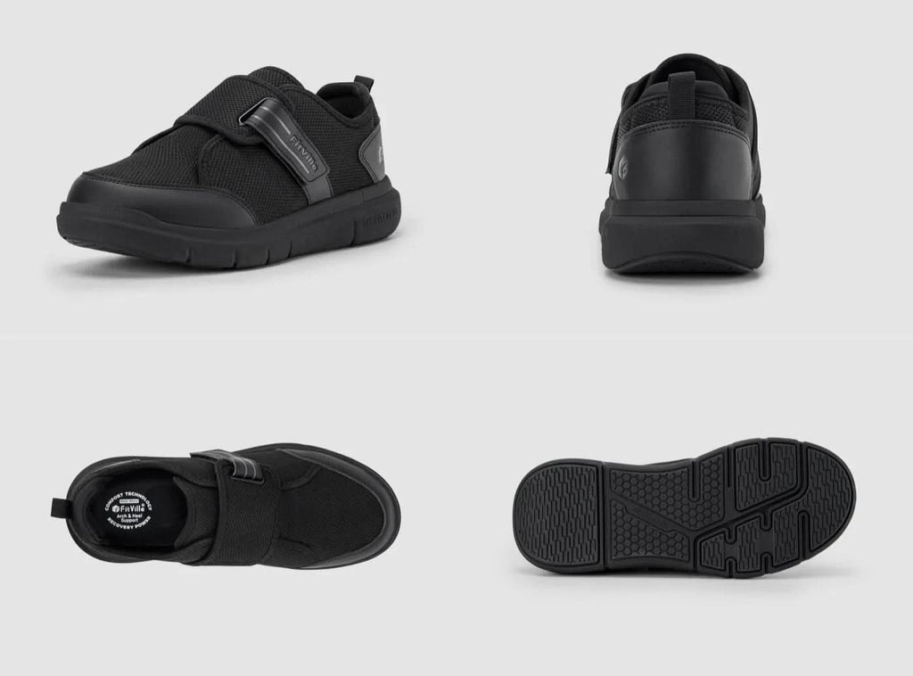 FitVille Men's EasyTop StrapEase Diabetic Shoes V10 - 8