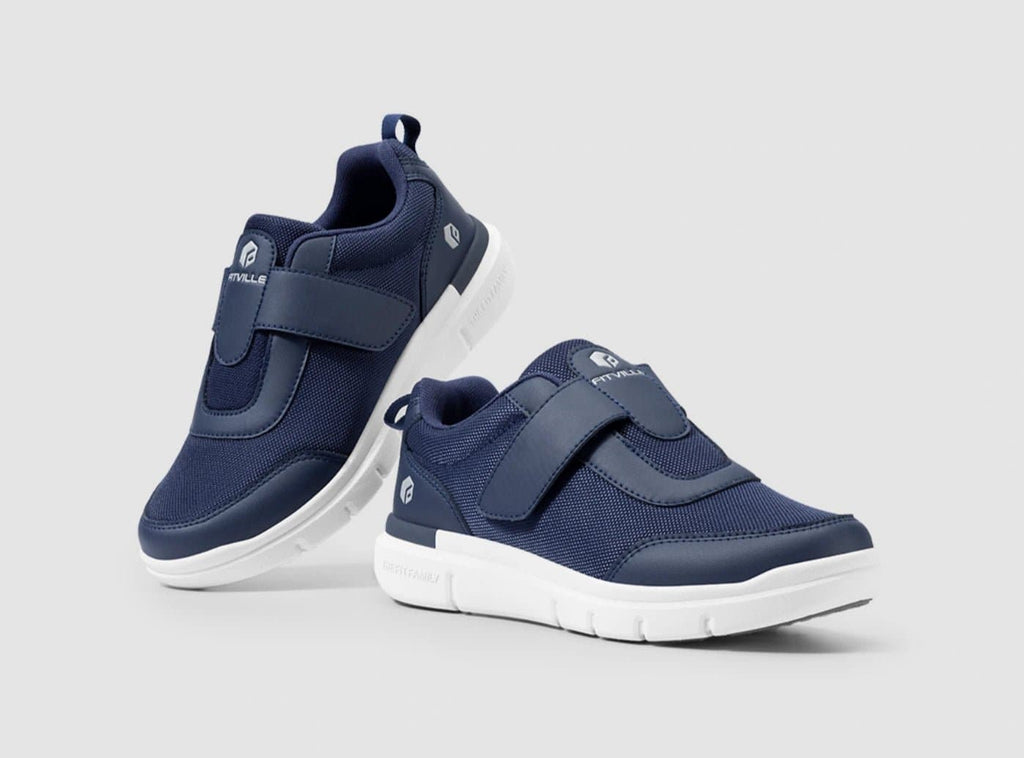 FitVille Men's EasyTop StrapEase Diabetic Shoes V4 - 8