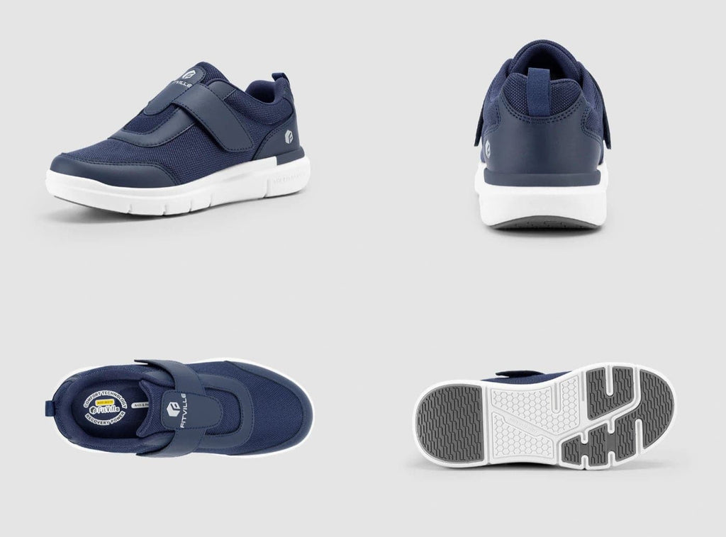 FitVille Men's EasyTop StrapEase Diabetic Shoes V4 - 7