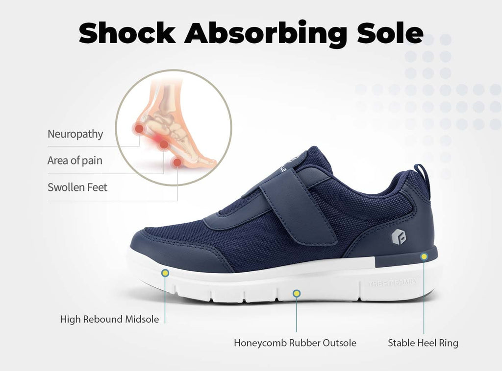 FitVille Men's EasyTop StrapEase Diabetic Shoes V4 - 6