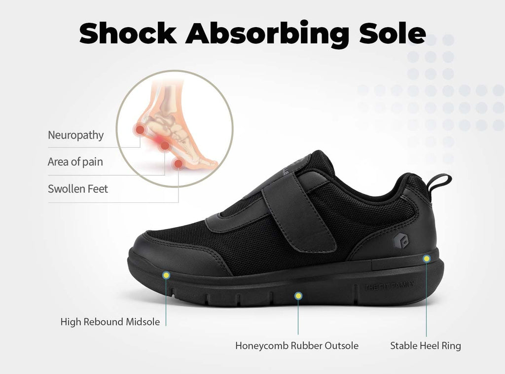 FitVille Men's EasyTop StrapEase Diabetic Shoes V4 - 13