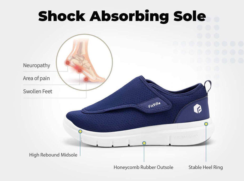 FitVille Men's EasyTop Wings Diabetic Shoes V2 - 13