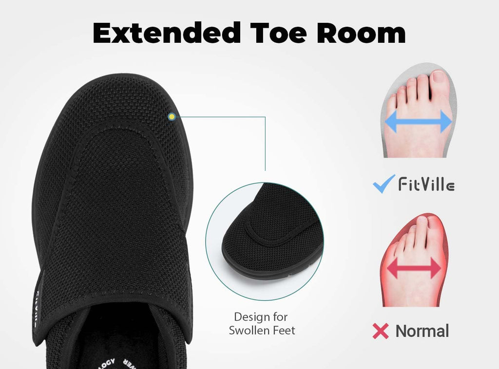 FitVille Men's EasyTop Wings Diabetic Shoes V2 - 3