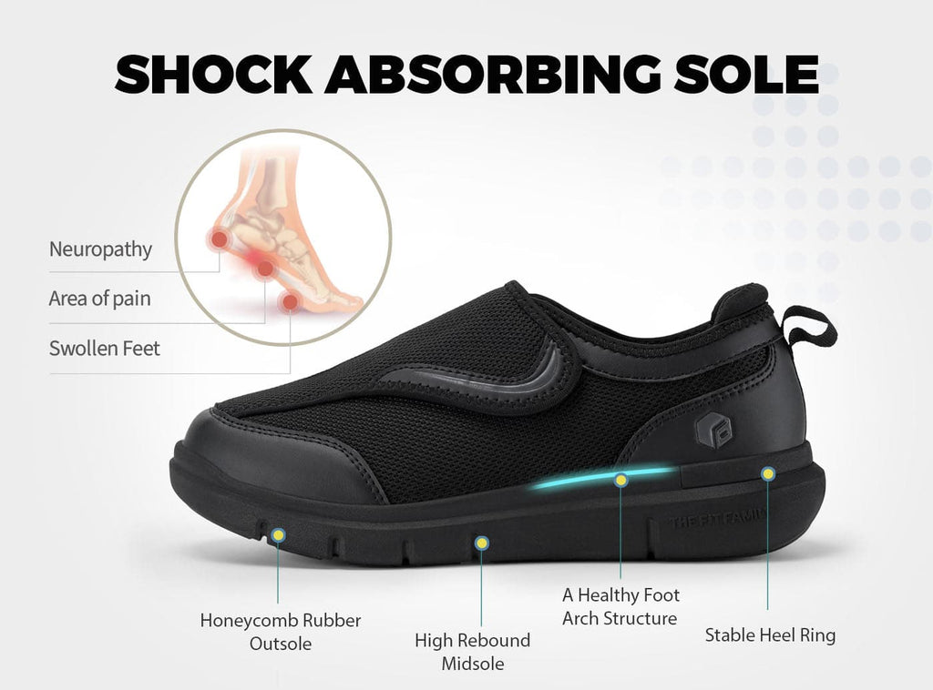 FitVille Men's EasyTop Wings Diabetic Shoes V9 - 20