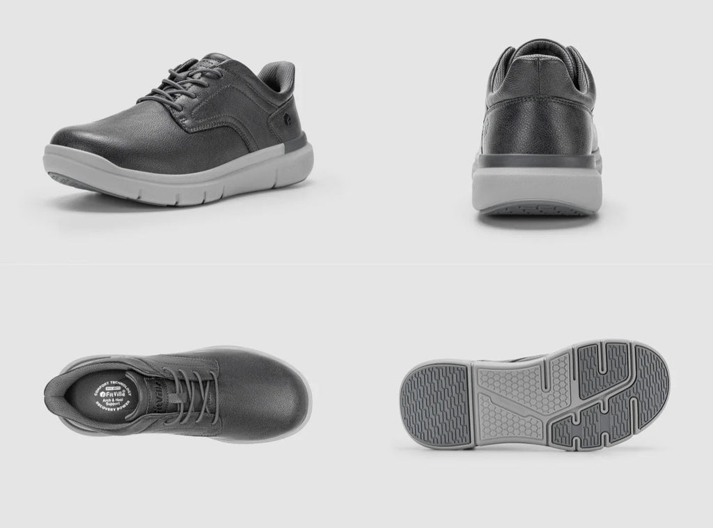 FitVille Men's EasyWalk Slip - On Dress Shoes V2 - 26