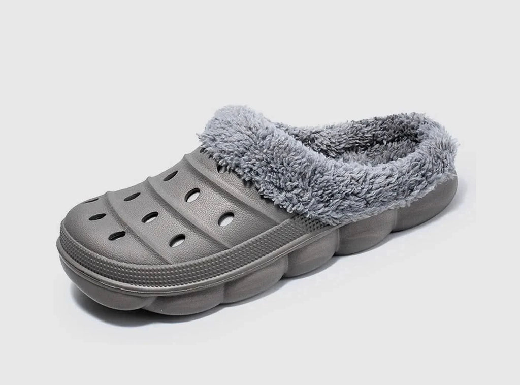 FitVille Men's Fur - lined Garden Clogs - 7