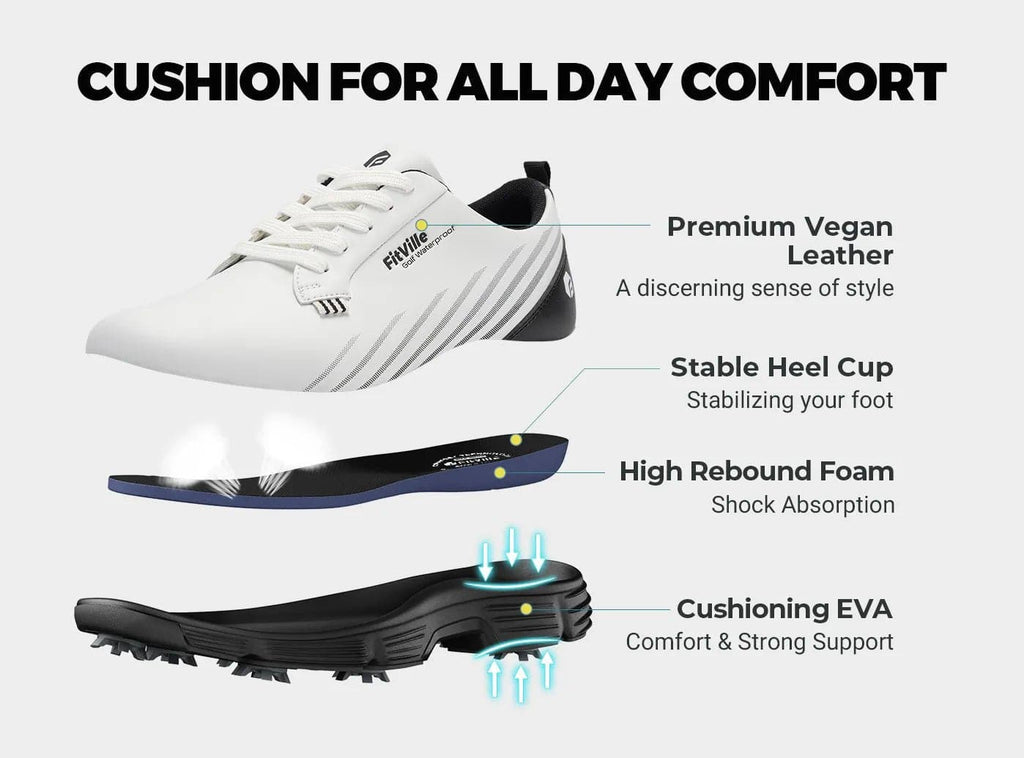 FitVille Men's GreenTread Golf Shoes V2 - 5