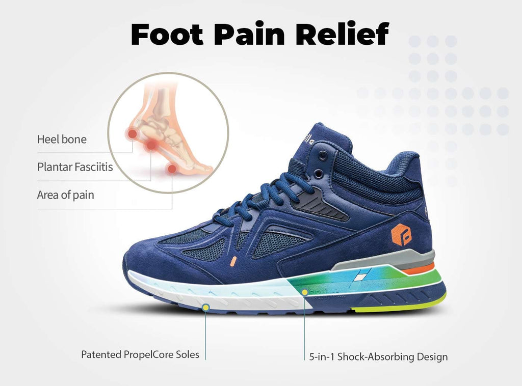 FitVille Men's High - top Rebound Core Walking Shoes V4 - 4