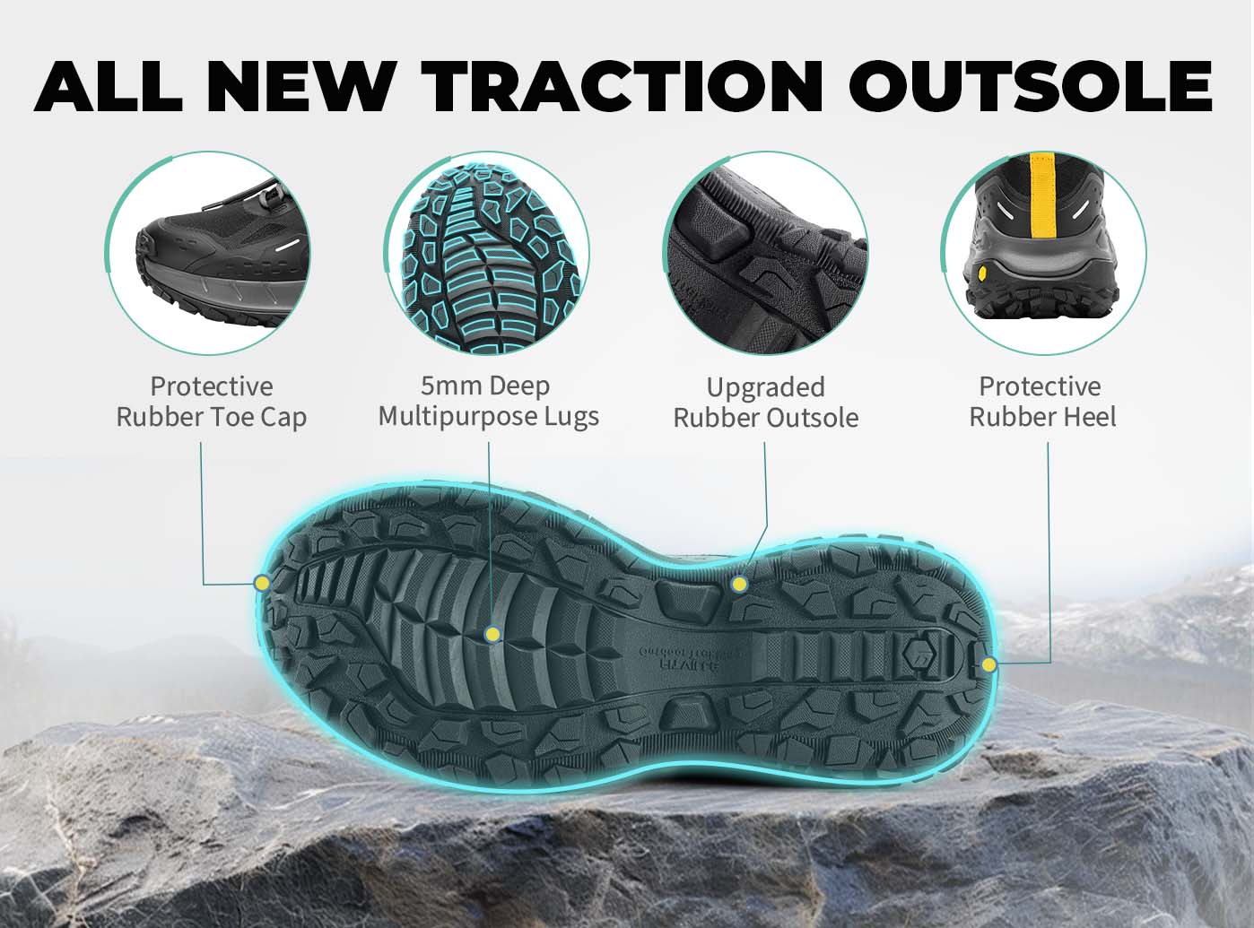 Waterproof Men's Hiking Shoes Low-Top CreekCross V1|FitVilleUK