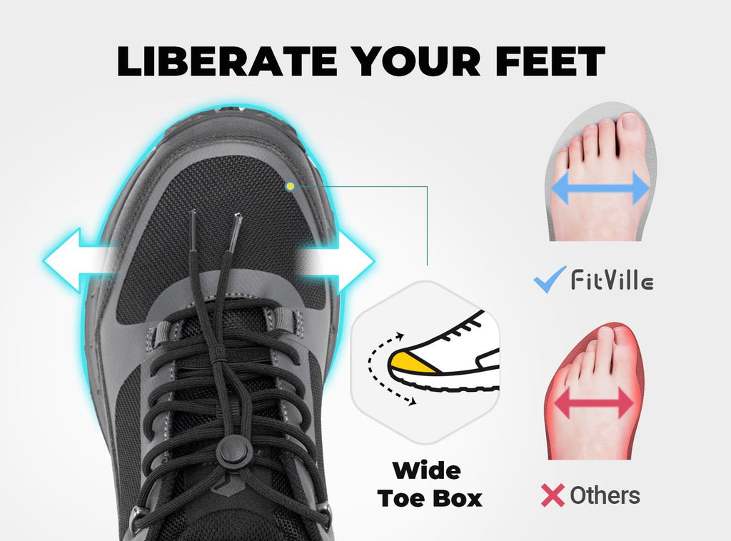 FitVille Men's Low - Top LugMax Hiking Shoes V1 - 11