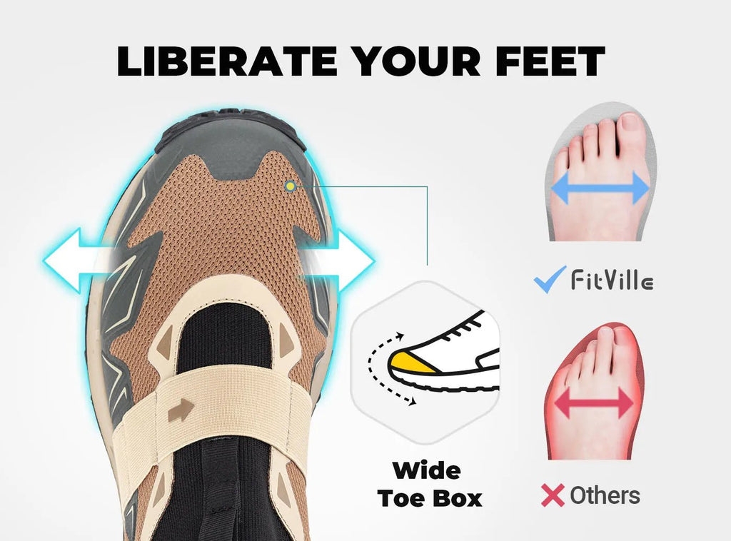 FitVille Men's Low - Top LugMax Hiking Shoes V4 - 12