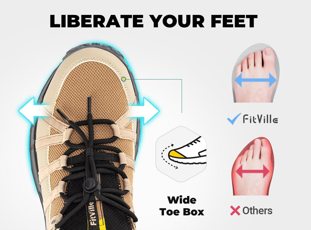 FitVille Men's Low - Top LugMax Hiking Shoes V6 - 13