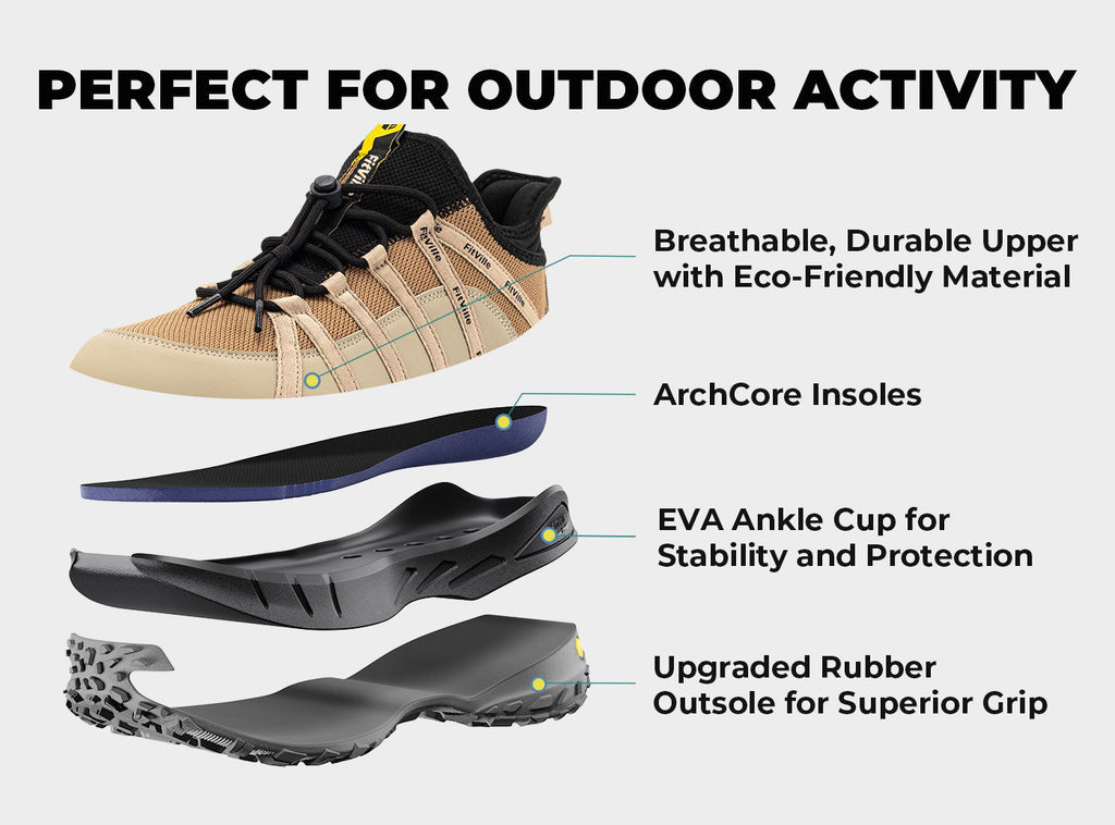 FitVille Men's Low - Top LugMax Hiking Shoes V6 - 18