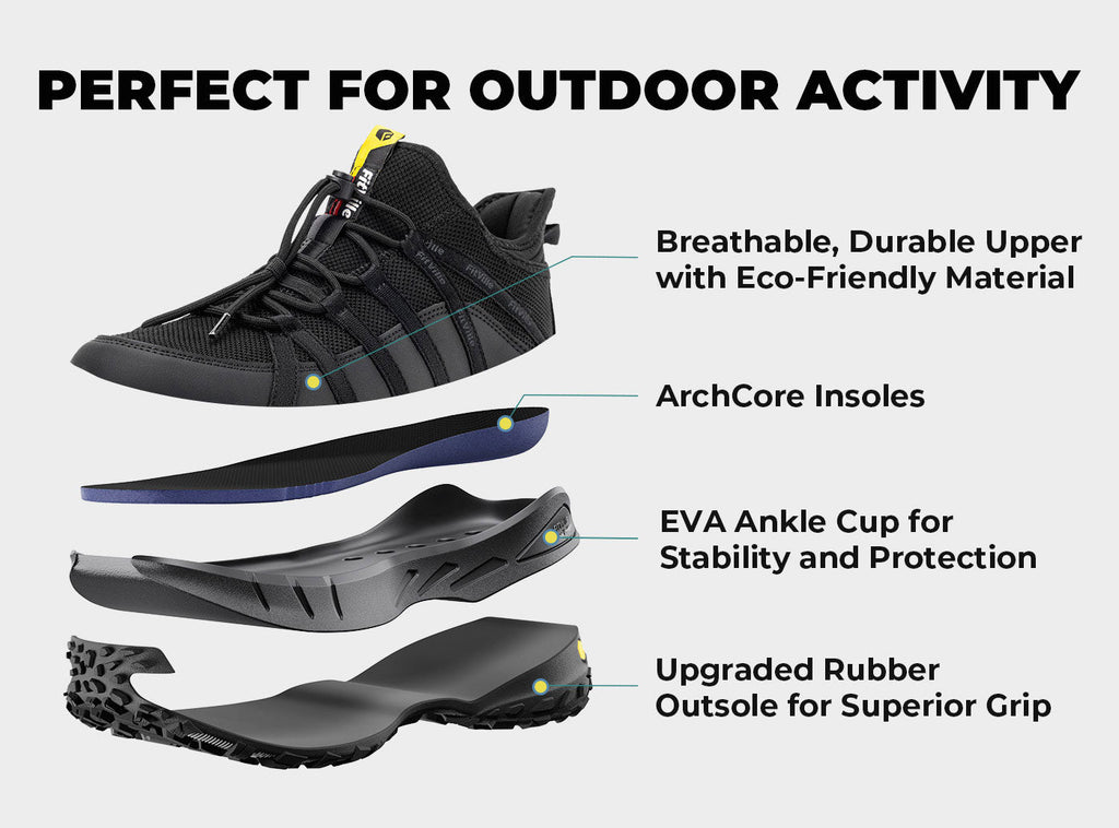 FitVille Men's Low - Top LugMax Hiking Shoes V6 - 7