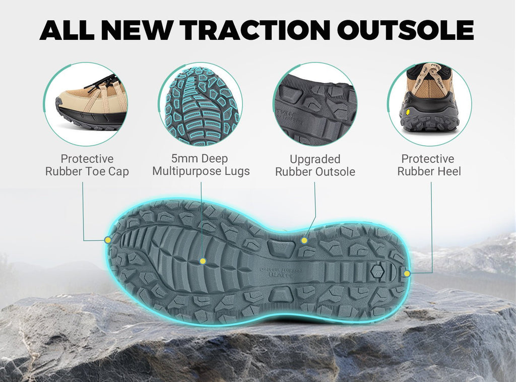 FitVille Men's Low - Top LugMax Hiking Shoes V6 - 19