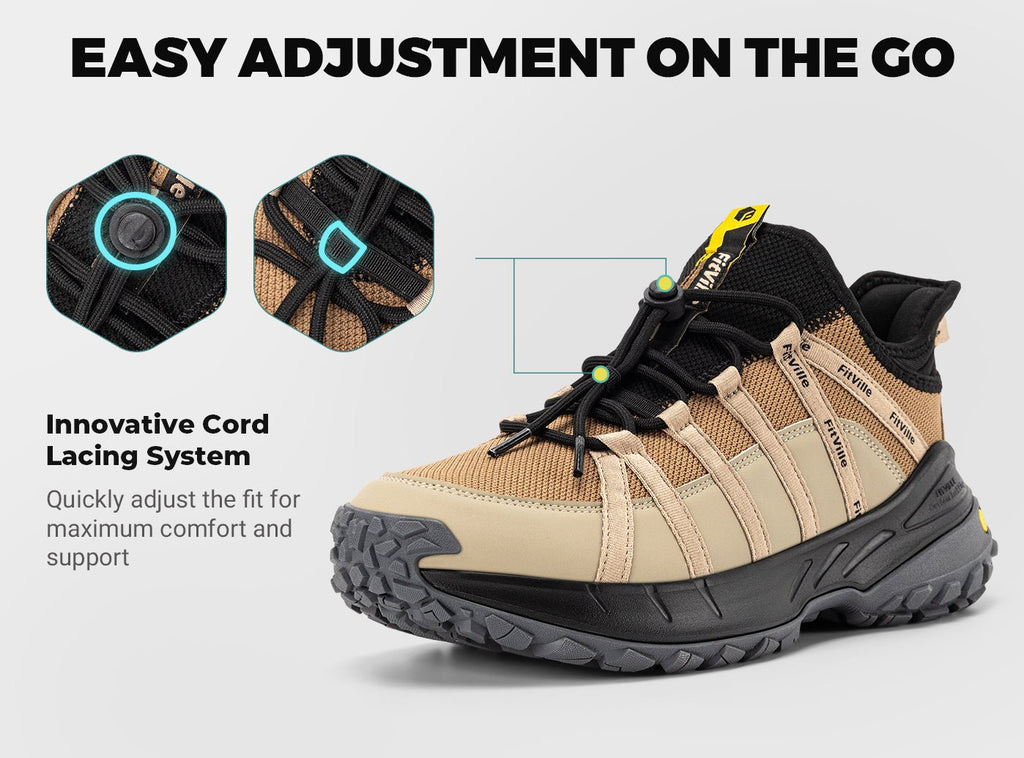 FitVille Men's Low - Top LugMax Hiking Shoes V6 - 15