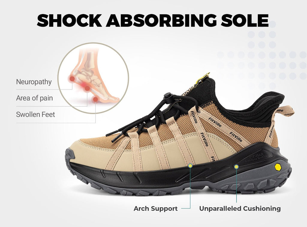 FitVille Men's Low - Top LugMax Hiking Shoes V6 - 16