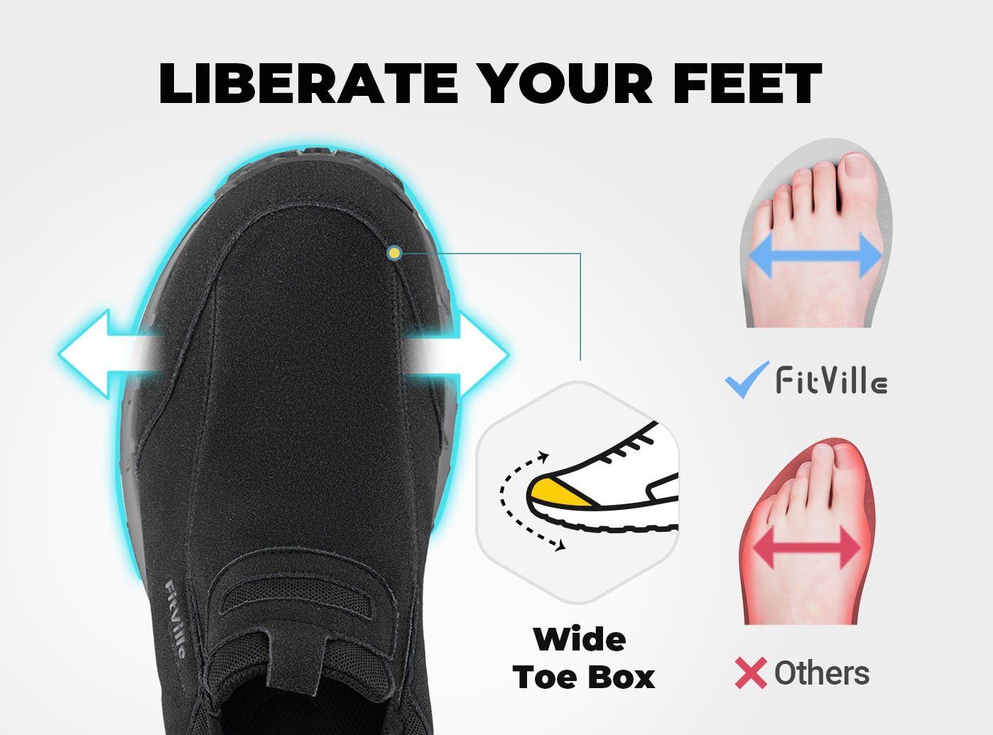 Men's Outdoor Shoes Slip on Low-Top LugMax V3 FitVilleUK