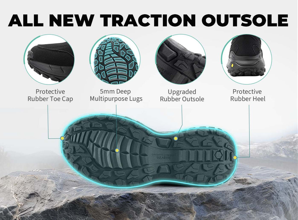 FitVille Men's Low - Top LugMax Outdoor Slip - On V3 - 24