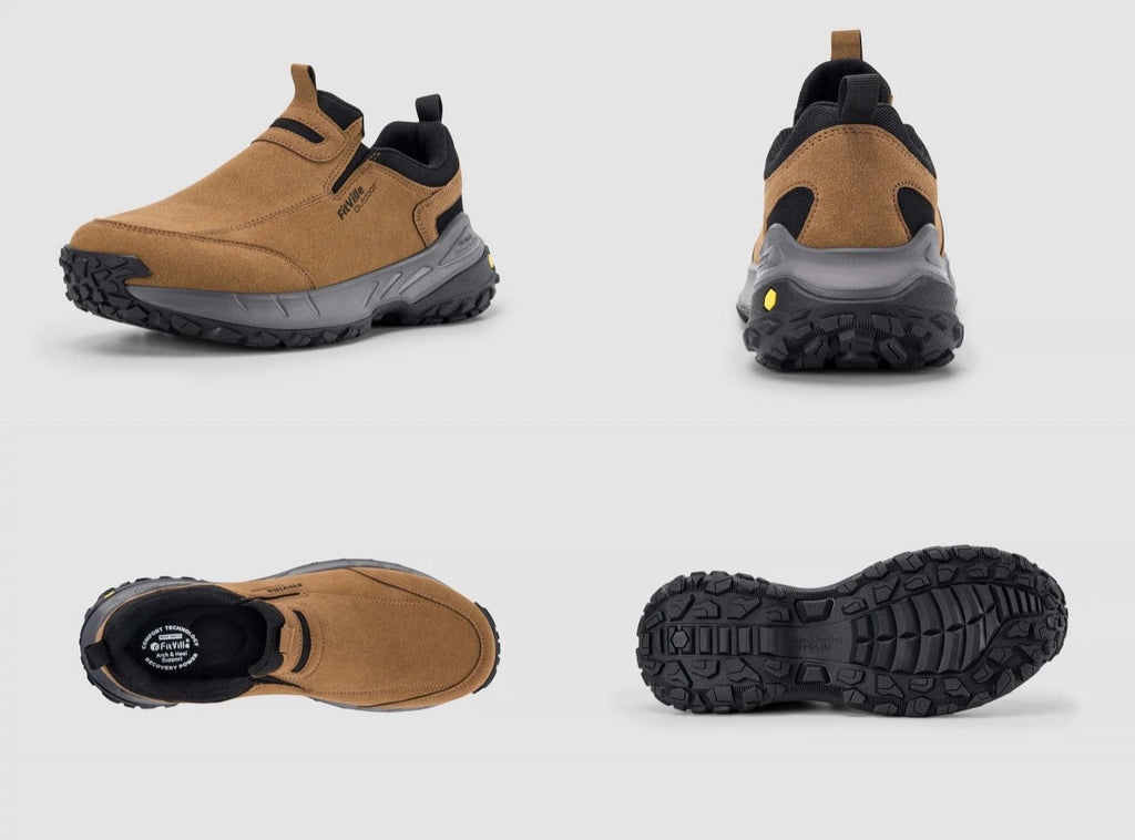 FitVille Men's Low - Top LugMax Outdoor Slip - On V3 - 8