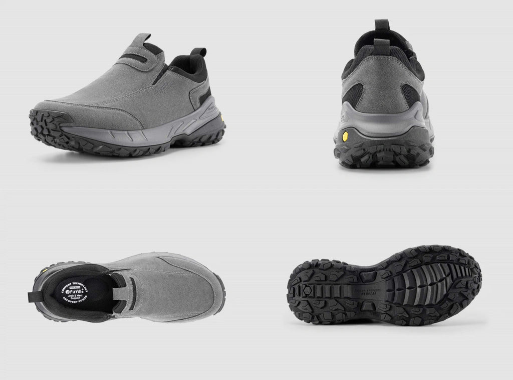 FitVille Men's Low - Top LugMax Outdoor Slip - On V3 - 26