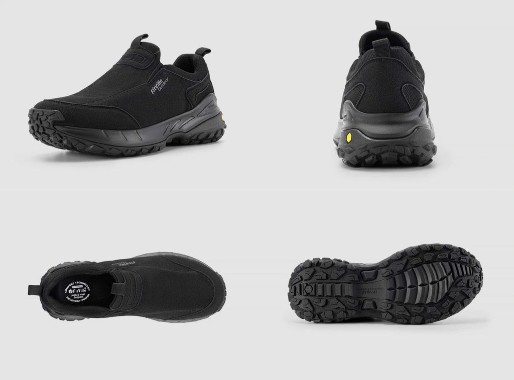 FitVille Men's Low - Top LugMax Outdoor Slip - On V3 - 17