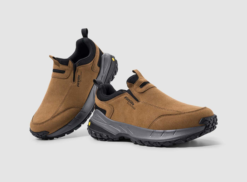 FitVille Men's Low - Top LugMax Outdoor Slip - On V3 - 9