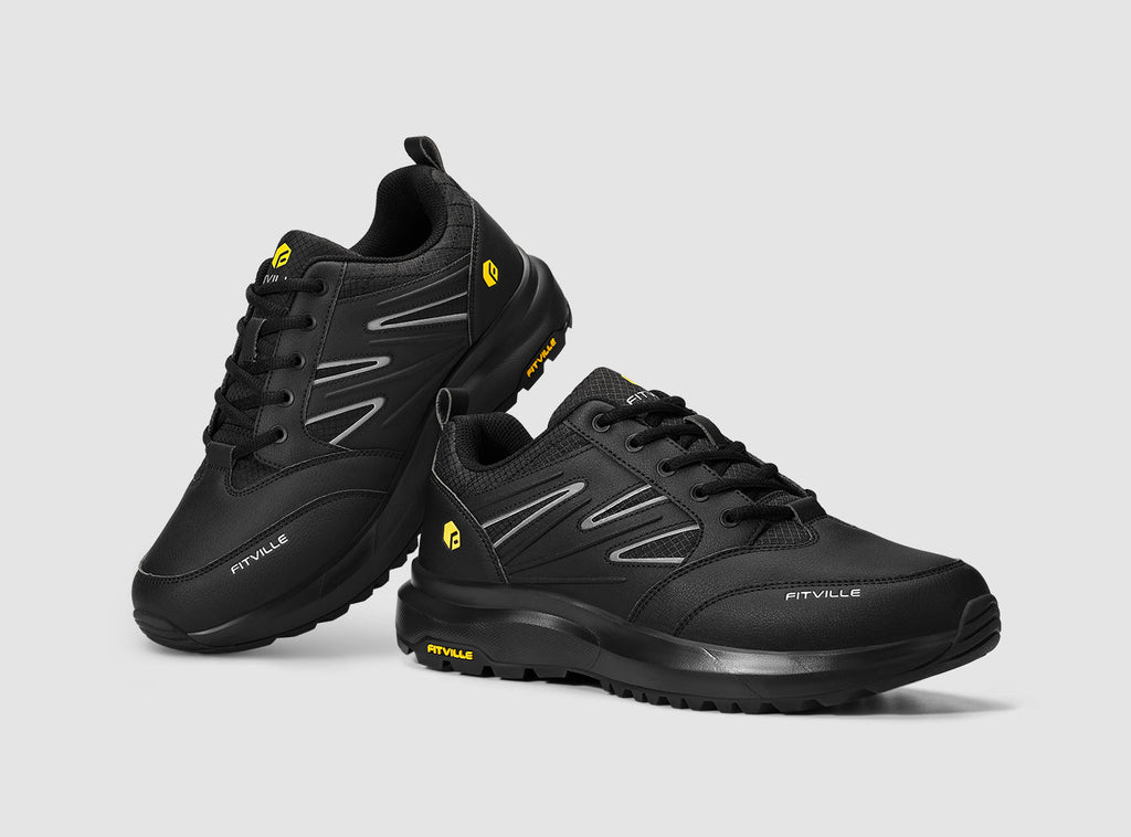 FitVille Men's Low - Top Sturdy Core Hiking Shoes V2 - 16