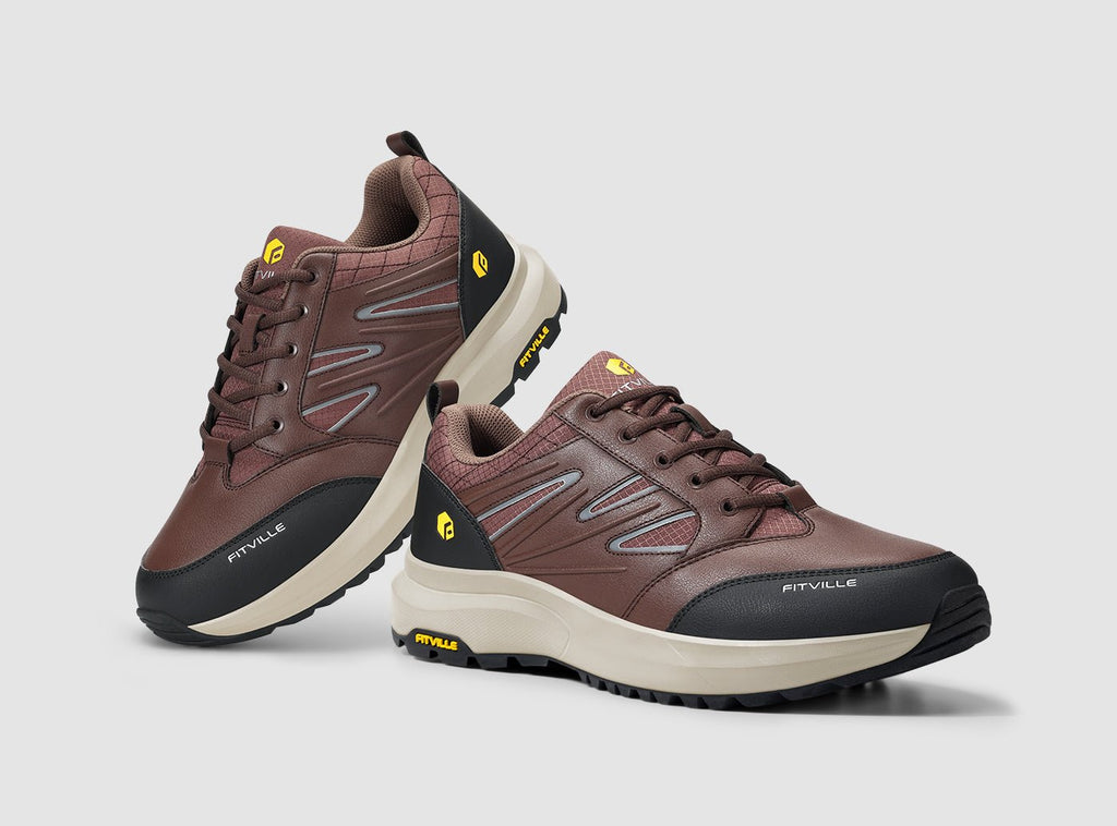 FitVille Men's Low - Top Sturdy Core Hiking Shoes V2 - 8