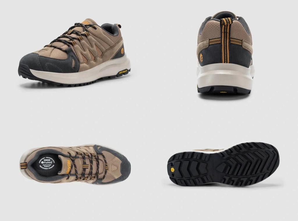 FitVille Men's Low - Top Sturdy Core Hiking Shoes V3 - 7