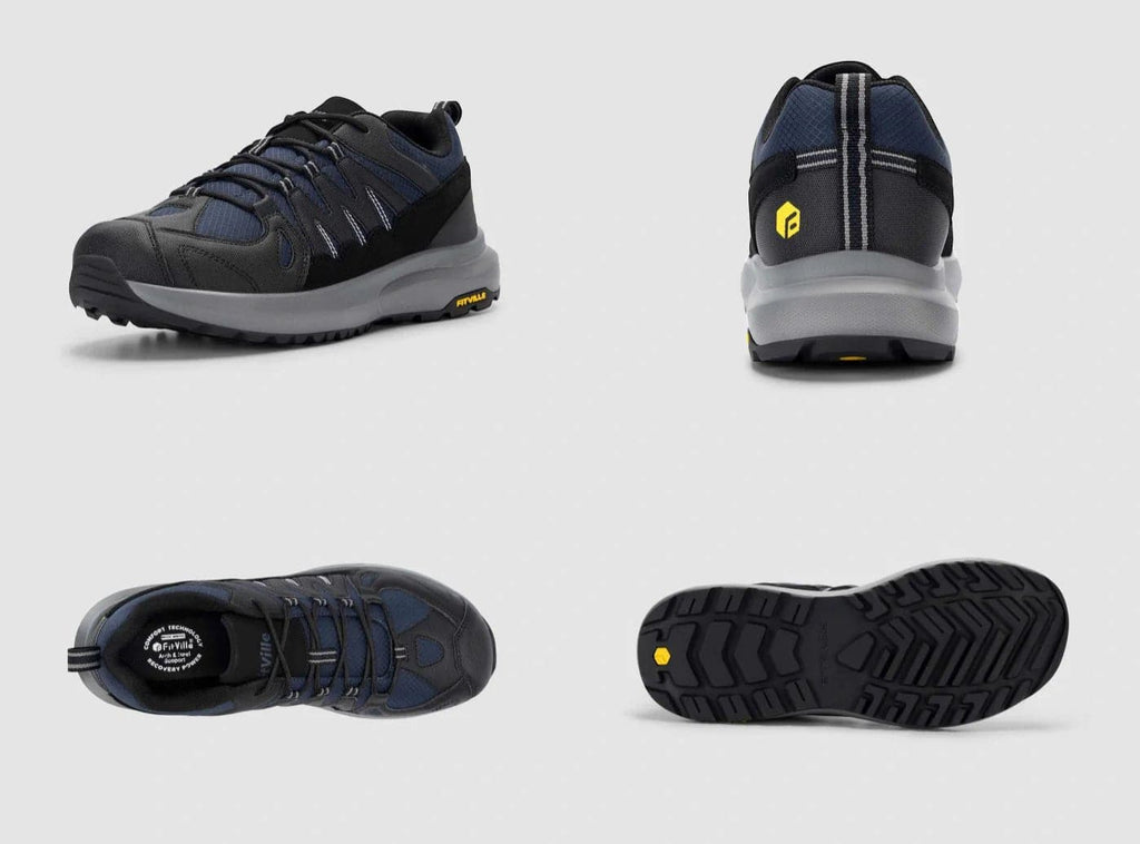 FitVille Men's Low - Top Sturdy Core Hiking Shoes V3 - 14