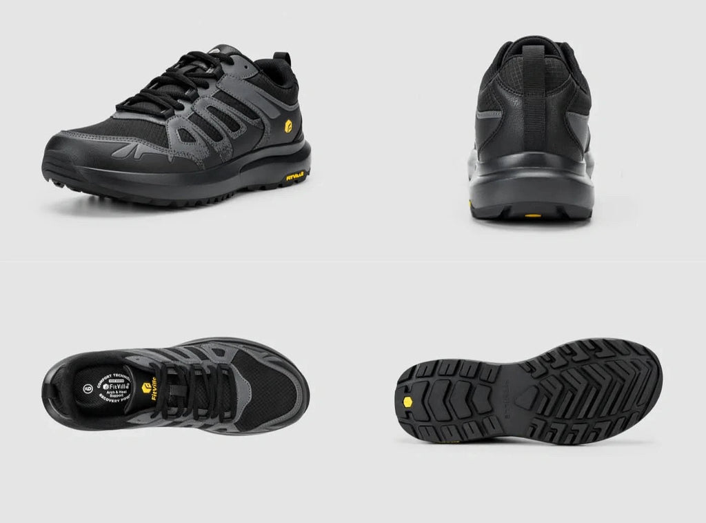 FitVille Men's Low - Top Sturdy Core Hiking Shoes V5 - 17