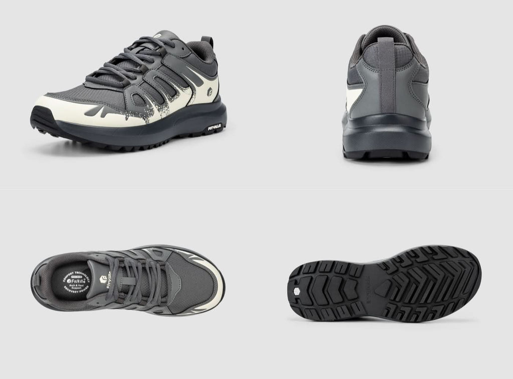 FitVille Men's Low - Top Sturdy Core Hiking Shoes V5 - 8