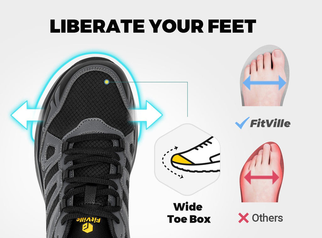 FitVille Men's Low - Top Sturdy Core Hiking Shoes V5 - 12