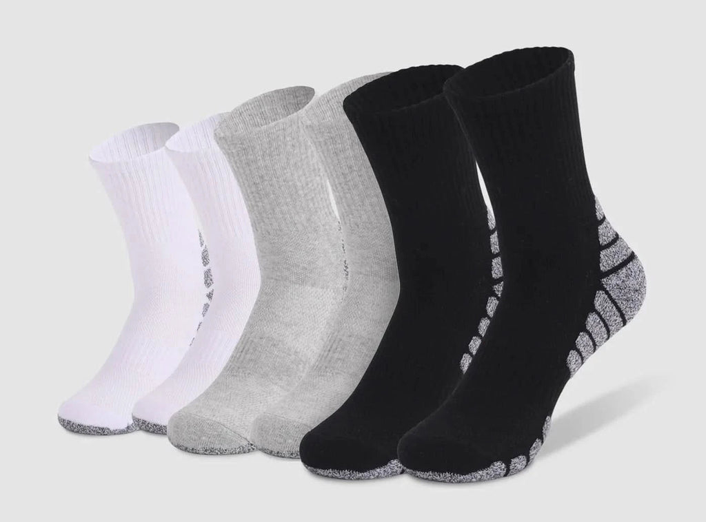 FitVille Men's Mid - Calf Athletic Socks 3 - Pair Bundle - 1