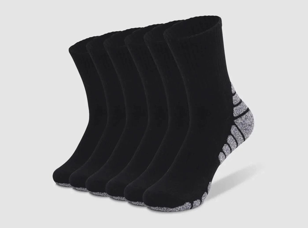 FitVille Men's Mid - Calf Athletic Socks 3 - Pair Bundle - 18