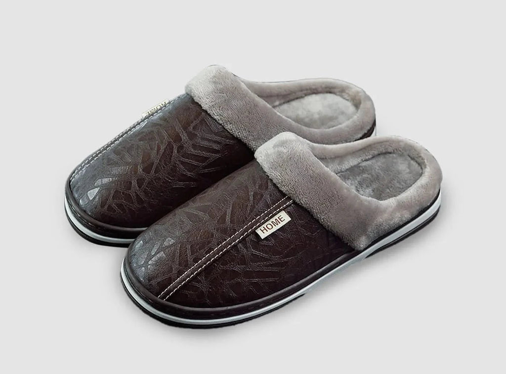 FitVille Men's Plush House Slippers - 9