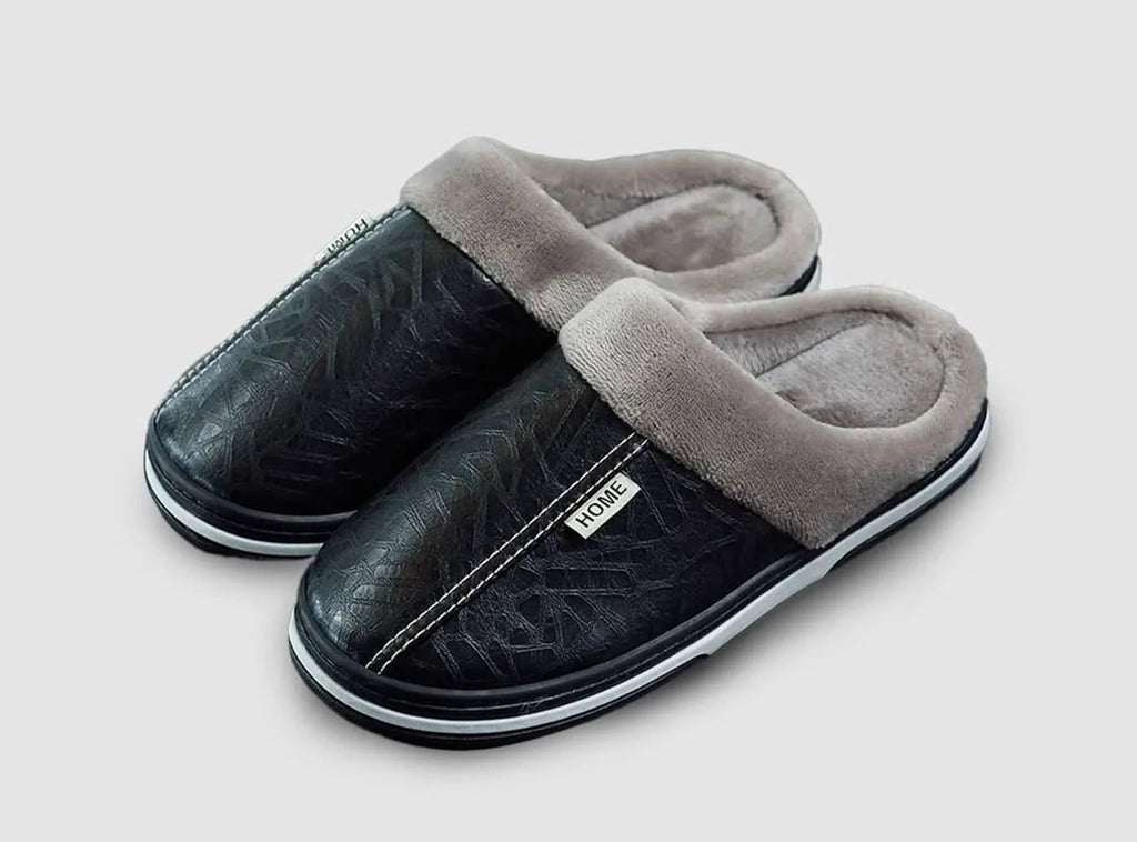 FitVille Men's Plush House Slippers - 1