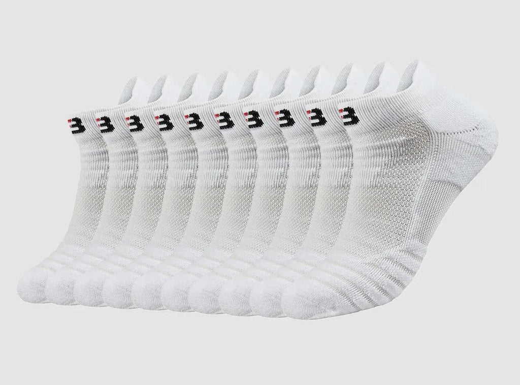 FitVille Men's PowerStride Ankle Socks 5 - Pair Bundle - 7