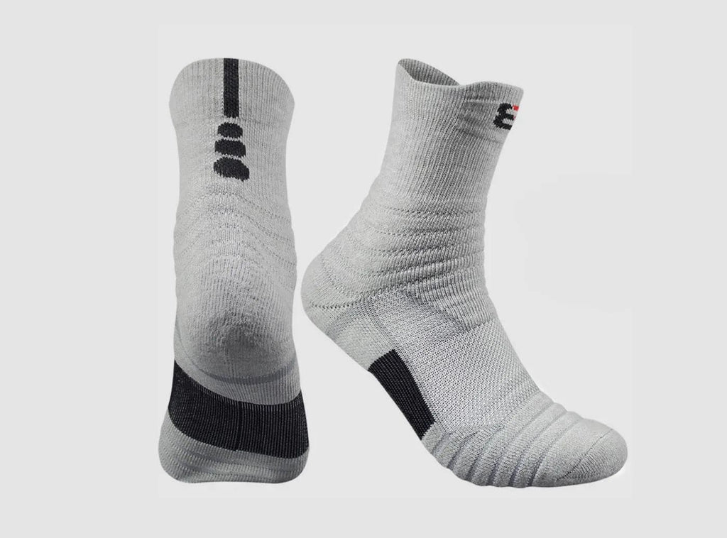 FitVille Men's PowerStride Quarter Socks 5 - Pair Bundle - 1