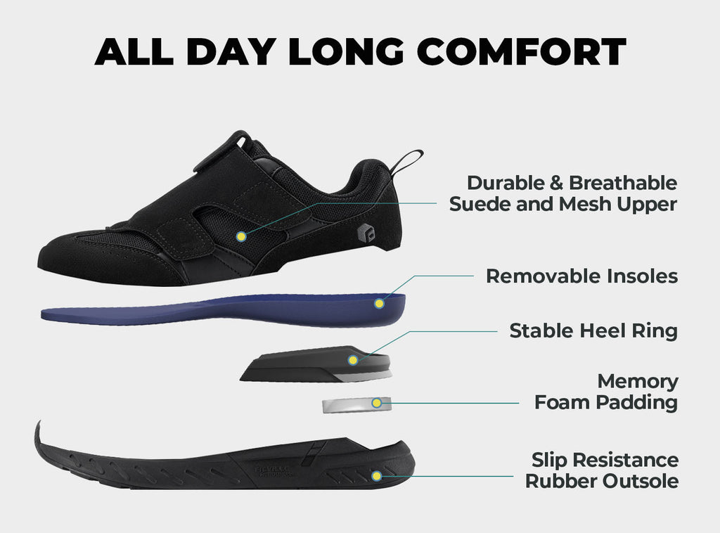 FitVille Men's Rebound Core Walking Shoes V10 - 14