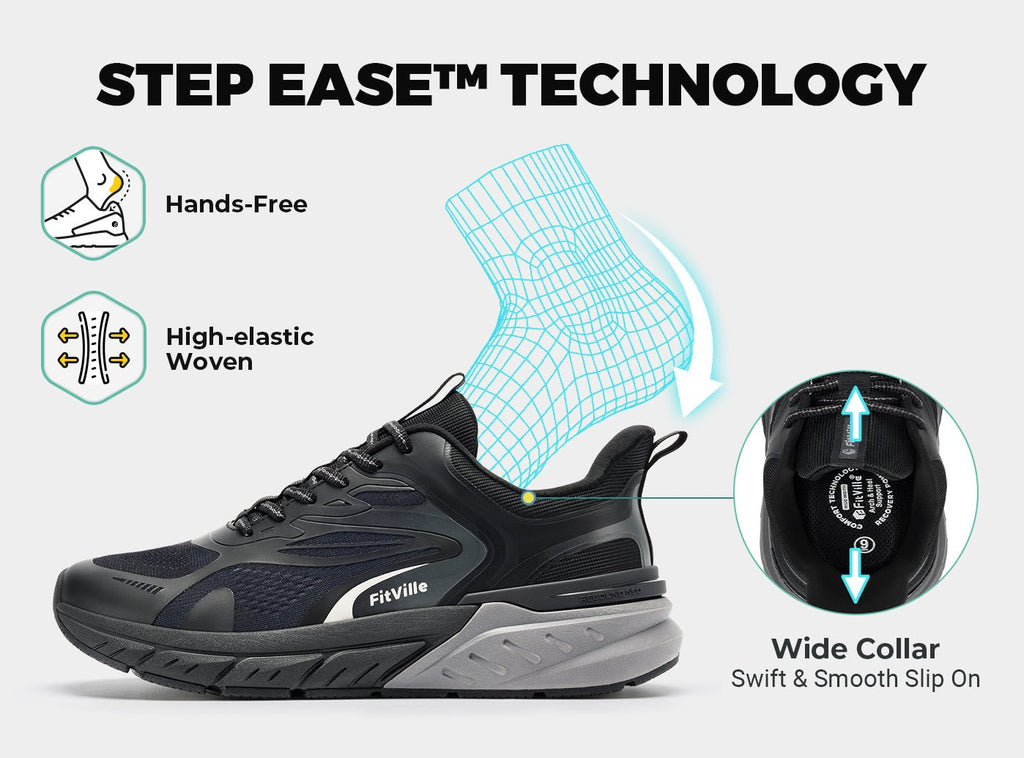 FitVille Men's Rebound Neo Walking Shoes V3 - 6