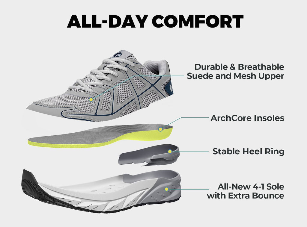 FitVille Men's Rebound Neo Walking Shoes V7 - 5