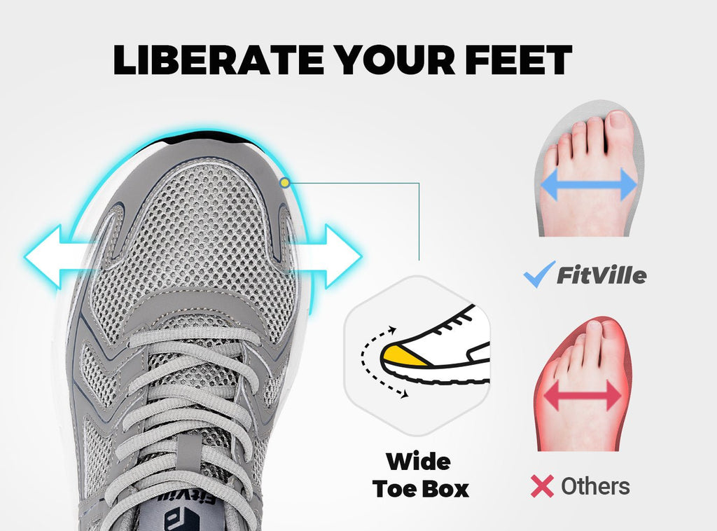 FitVille Men's Rebound Neo Walking Shoes V7 - 12